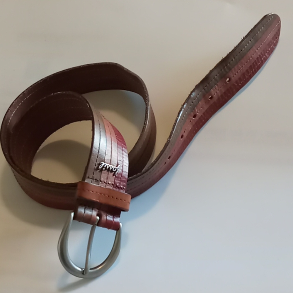 FOSIL  MULTICOLOR  GENUINE LEATHER BELT  SIZE M